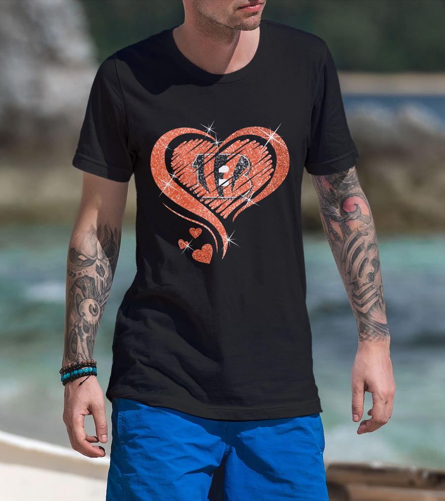 Heart 13 Cincinnati Bengals T-Shirt
