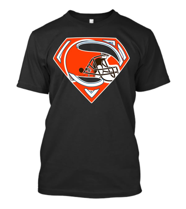 Cleveland Browns Helmet Superman Logo 72 T-Shirt