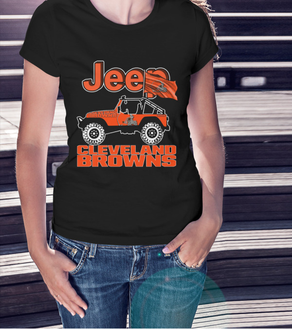Jeep Cleveland Browns Flag T-Shirt