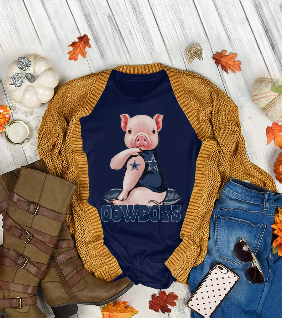 Pig COWBOYS Football Star T-Shirt