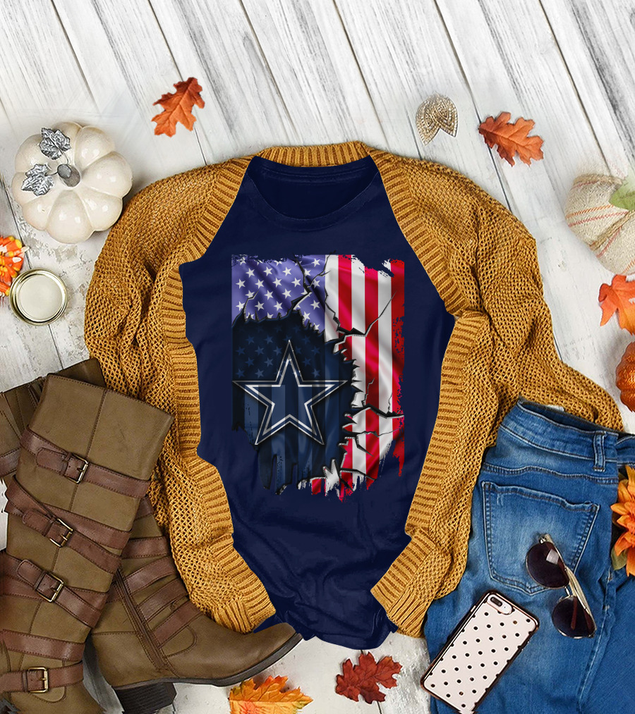 American Flag Dallas Cowboys Star T-Shirt