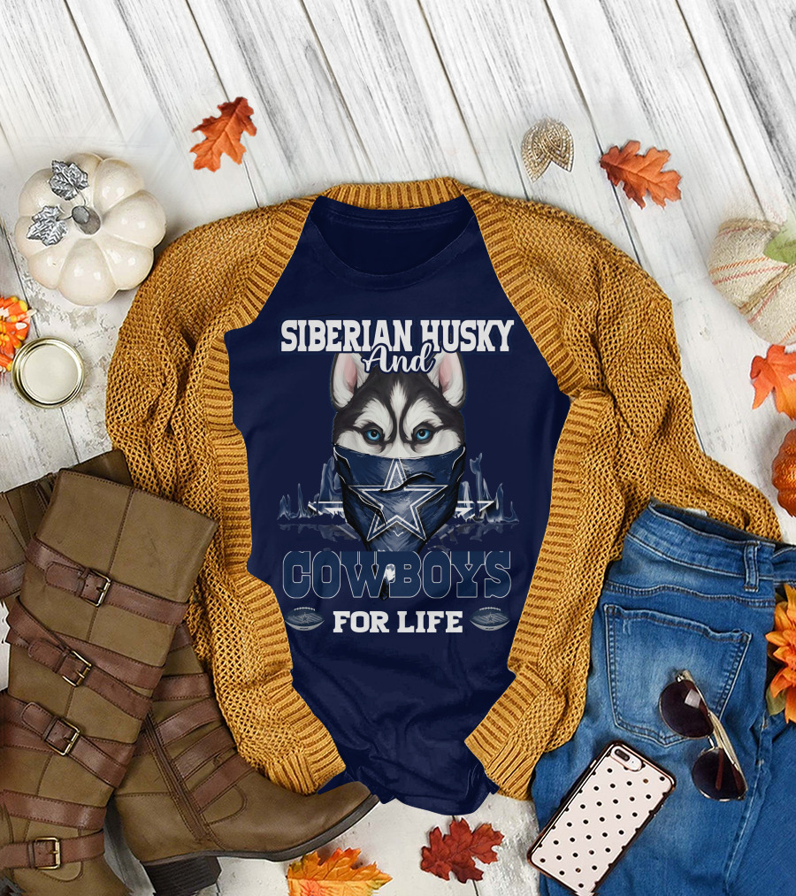 Siberian Husky and Cowboys for Life T-Shirt