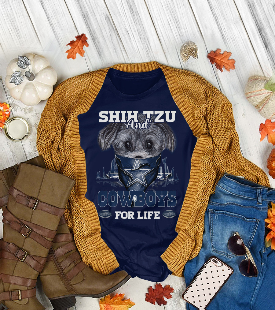 SHIH TZU and COWBOYS for Life T-Shirt