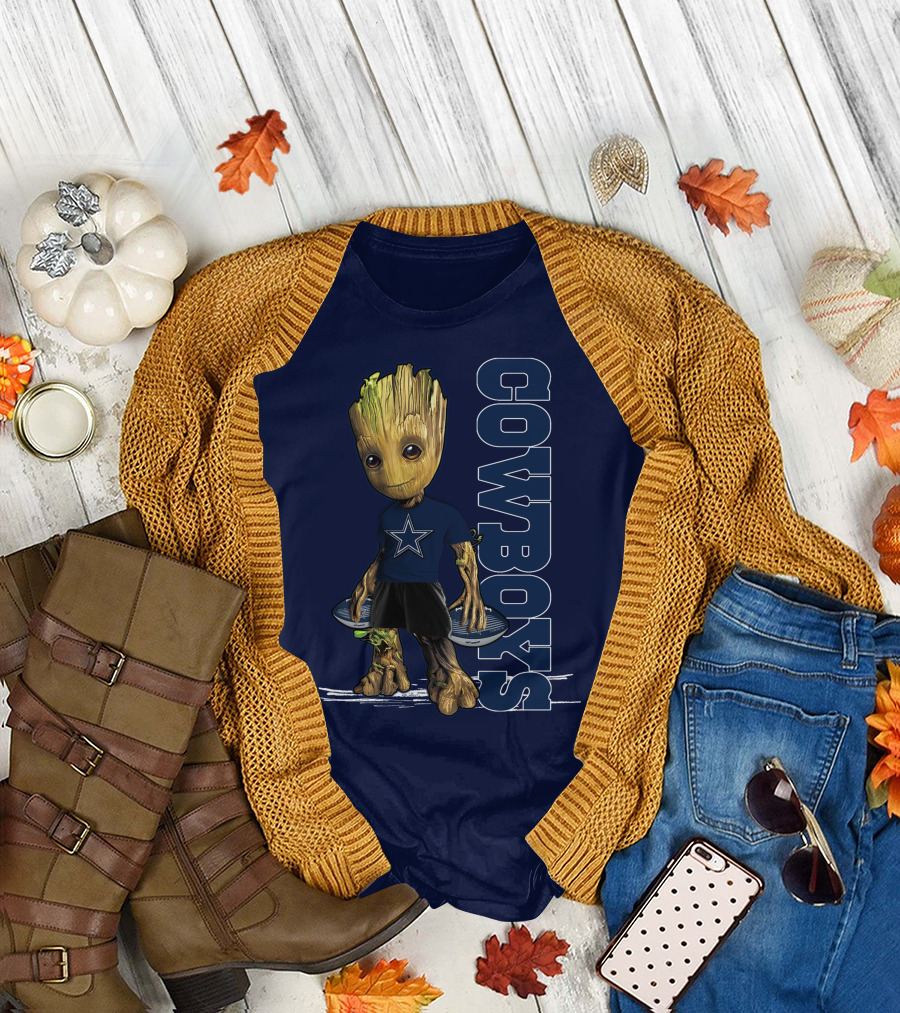 Groot Dallas Cowboys Star Fan T-Shirt