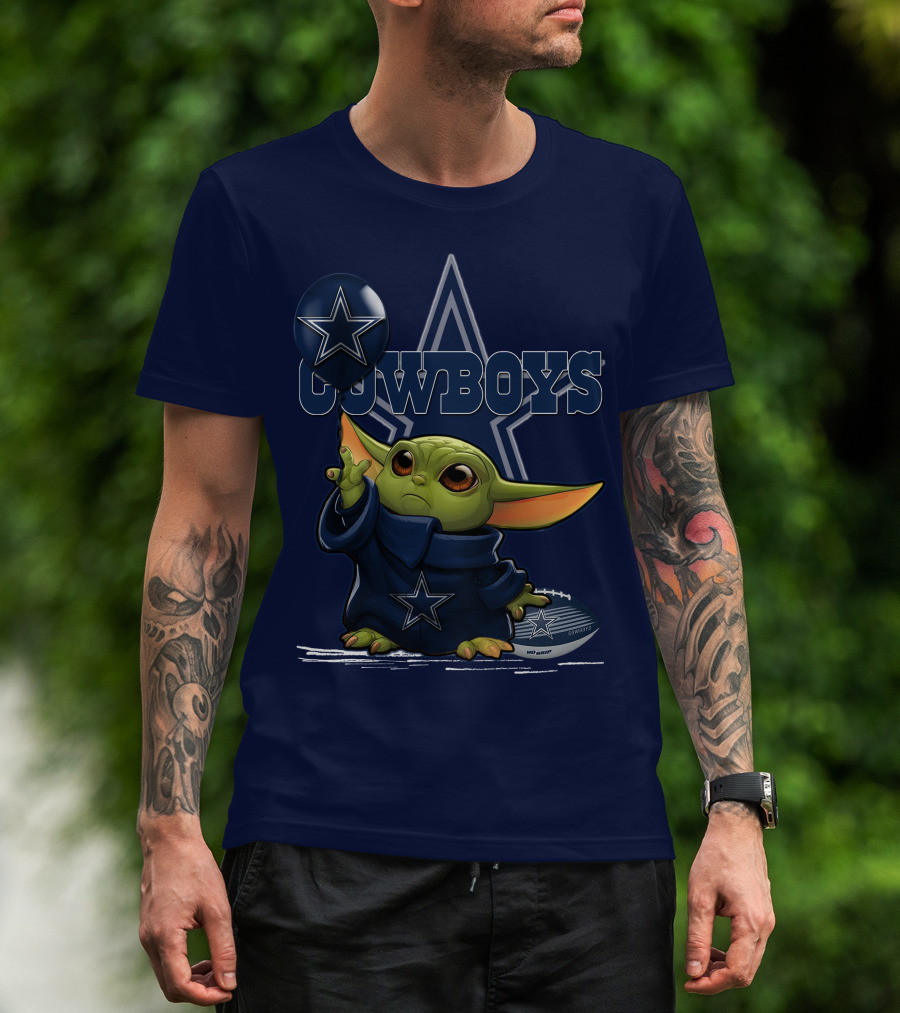 Yoda Dallas Cowboys Star Football Fan T-Shirt