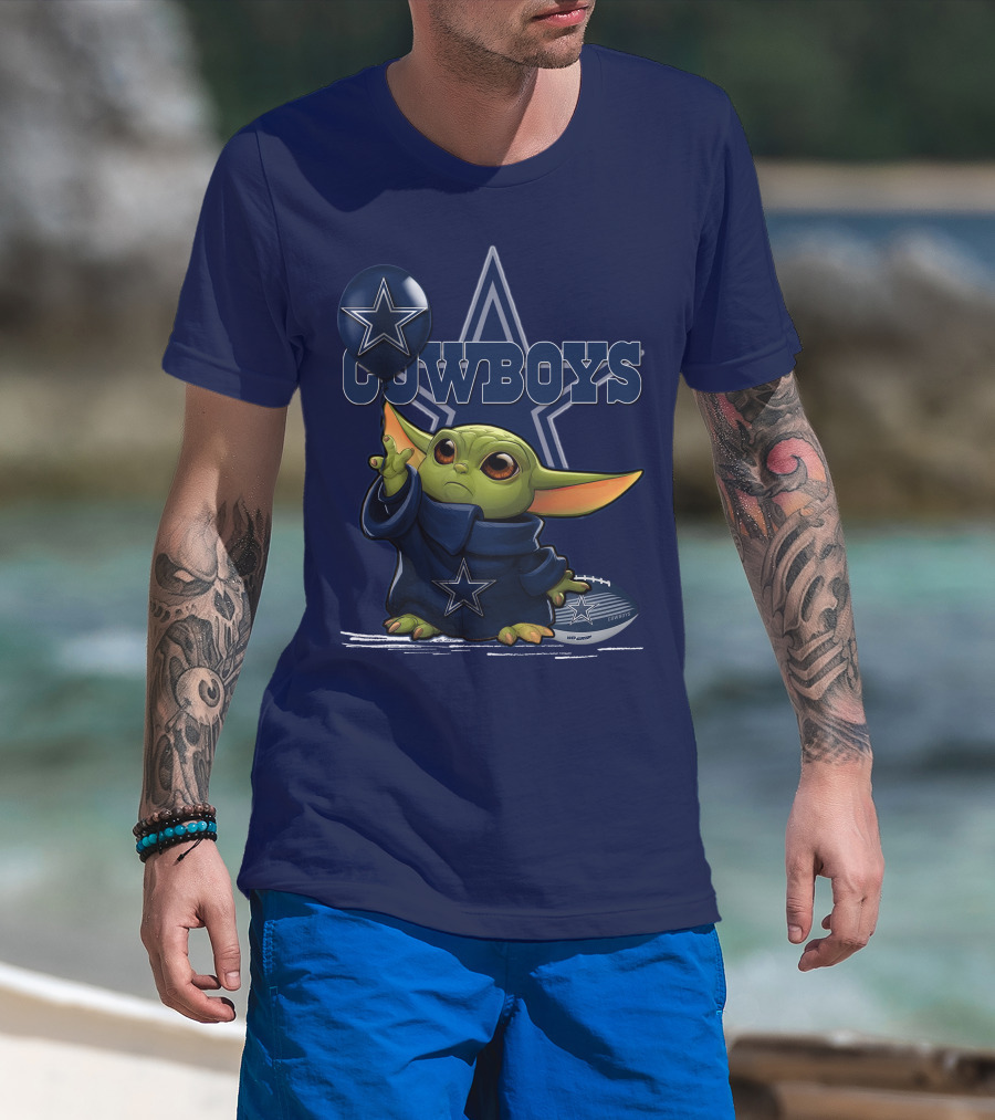 Yoda Dallas Cowboys Star Football Fan T-Shirt