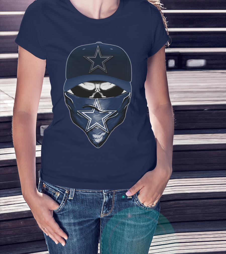 Dallas Cowboys Skull Star Logo Fan Gear T-Shirt