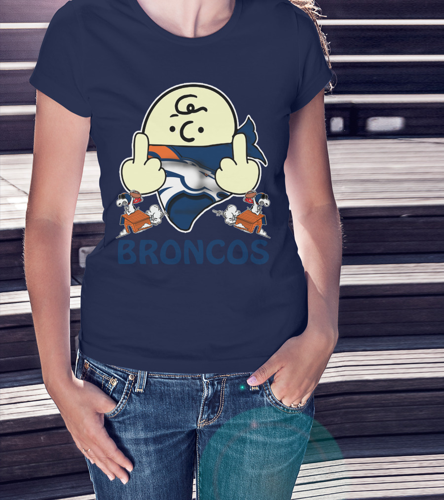 Denver Broncos 28 Iconic Cartoon Characters And Football Team T-Shirt