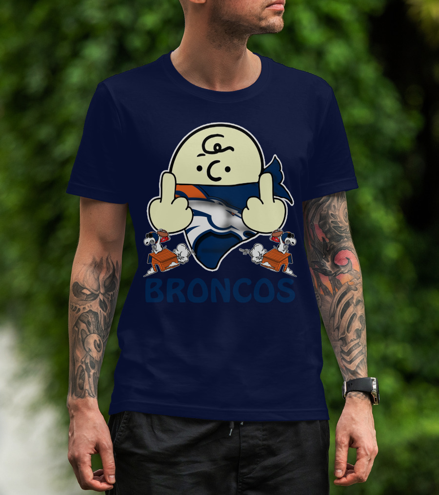 Denver Broncos 28 Iconic Cartoon Characters And Football Team T-Shirt