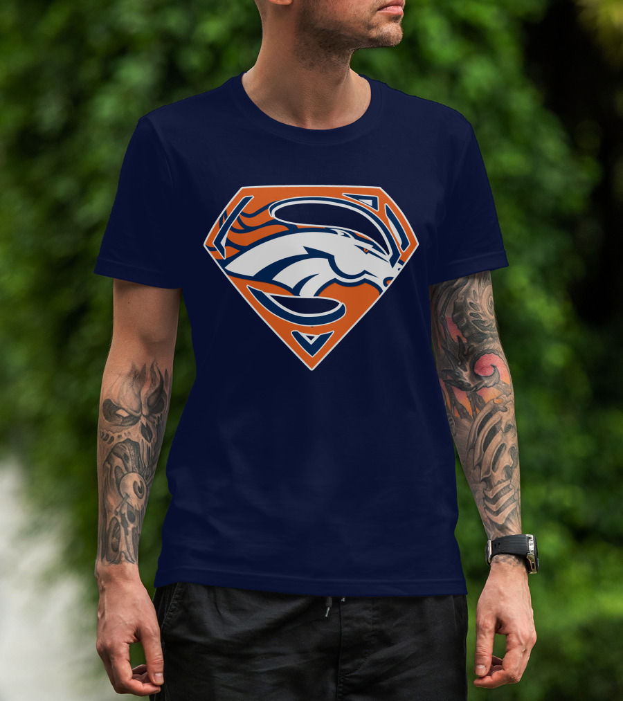 Denver Broncos Superhero Logo T-Shirt