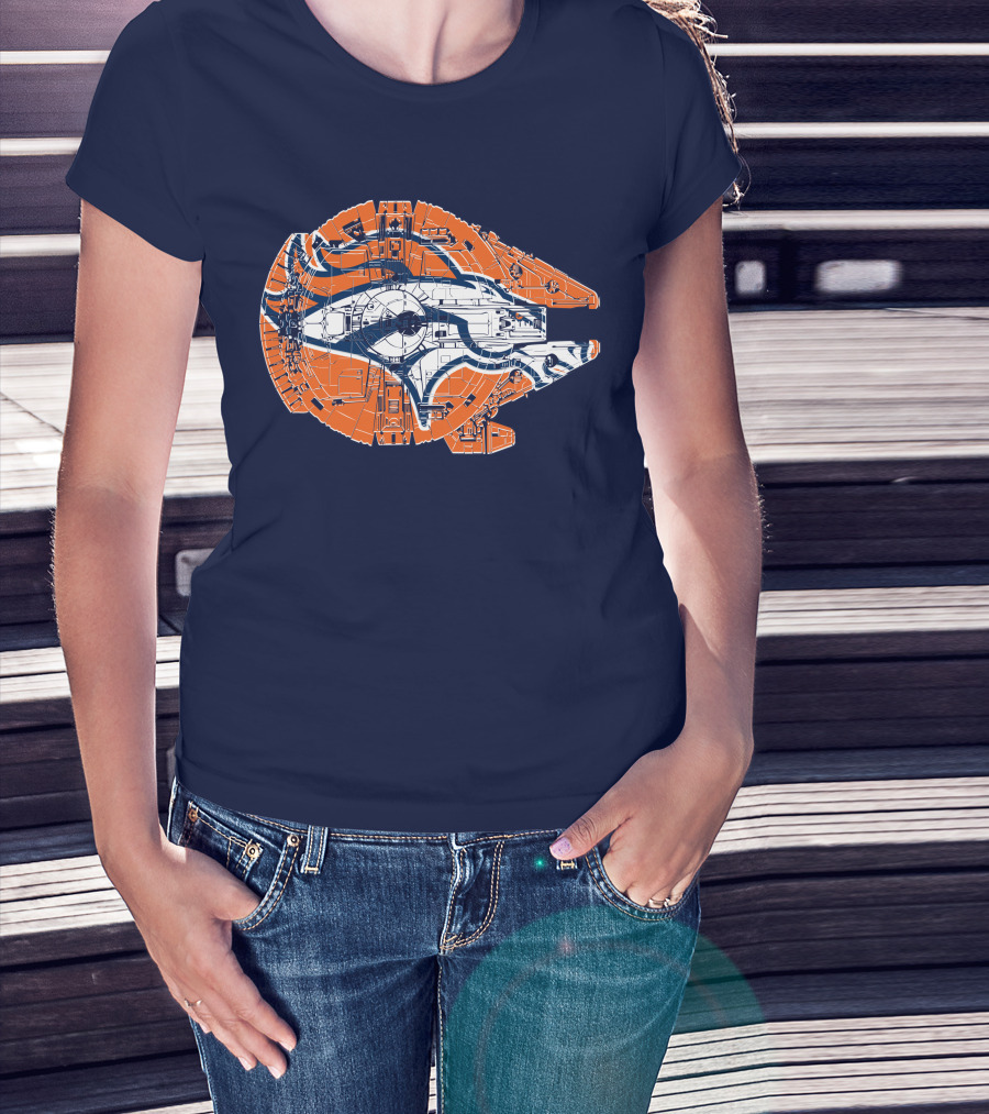 Denver Broncos Star Wars Millennium Falcon T-Shirt
