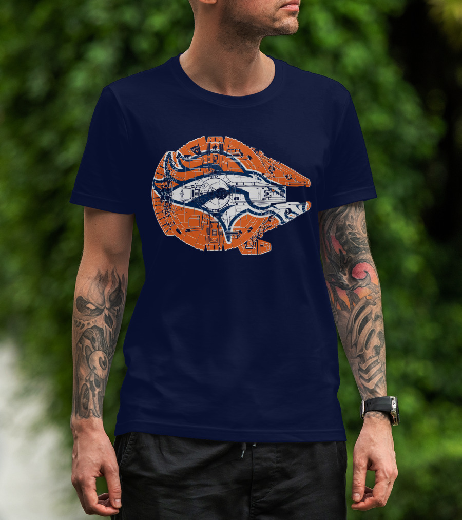 Denver Broncos Star Wars Millennium Falcon T-Shirt
