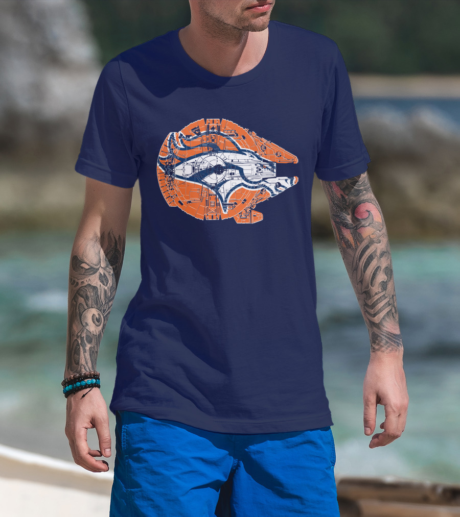 Denver Broncos Star Wars Millennium Falcon T-Shirt
