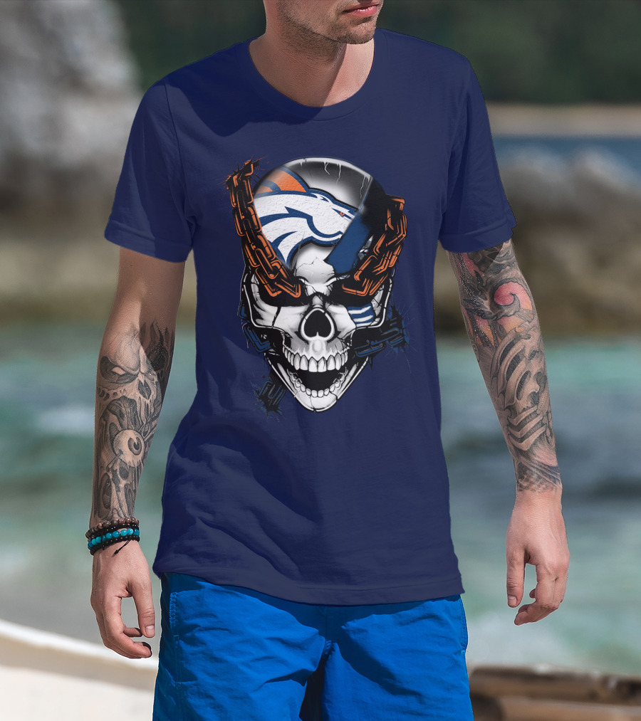 Denver Broncos Skull Logo T-Shirt