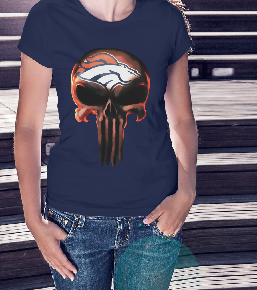Denver Broncos Skull T-Shirt