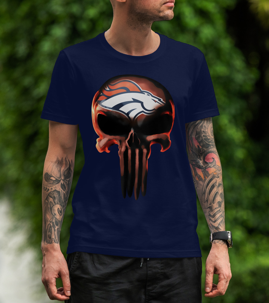 Denver Broncos Skull T-Shirt
