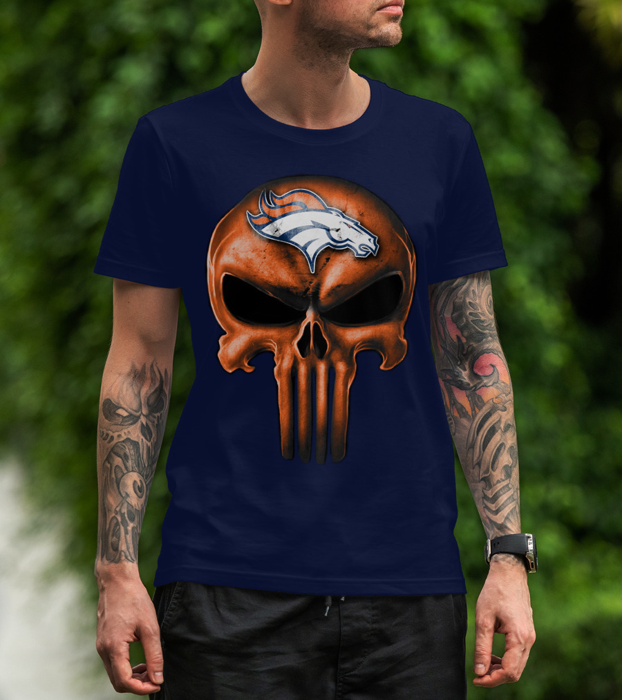 Skull Denver Broncos T-Shirt