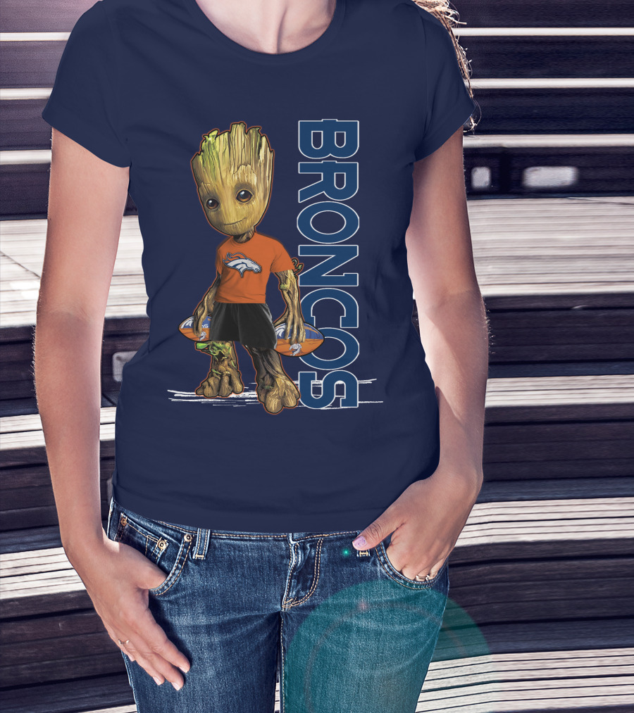 Groot V1 Denver Broncos Football Fan Character T-Shirt