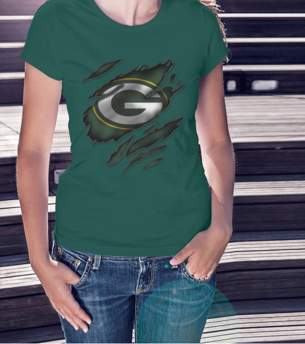 Green Bay Packers Iconic G Logo Tear-Away T-Shirt