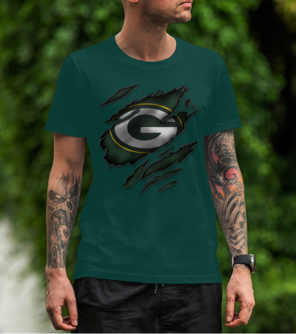 Green Bay Packers Iconic G Logo Tear-Away T-Shirt