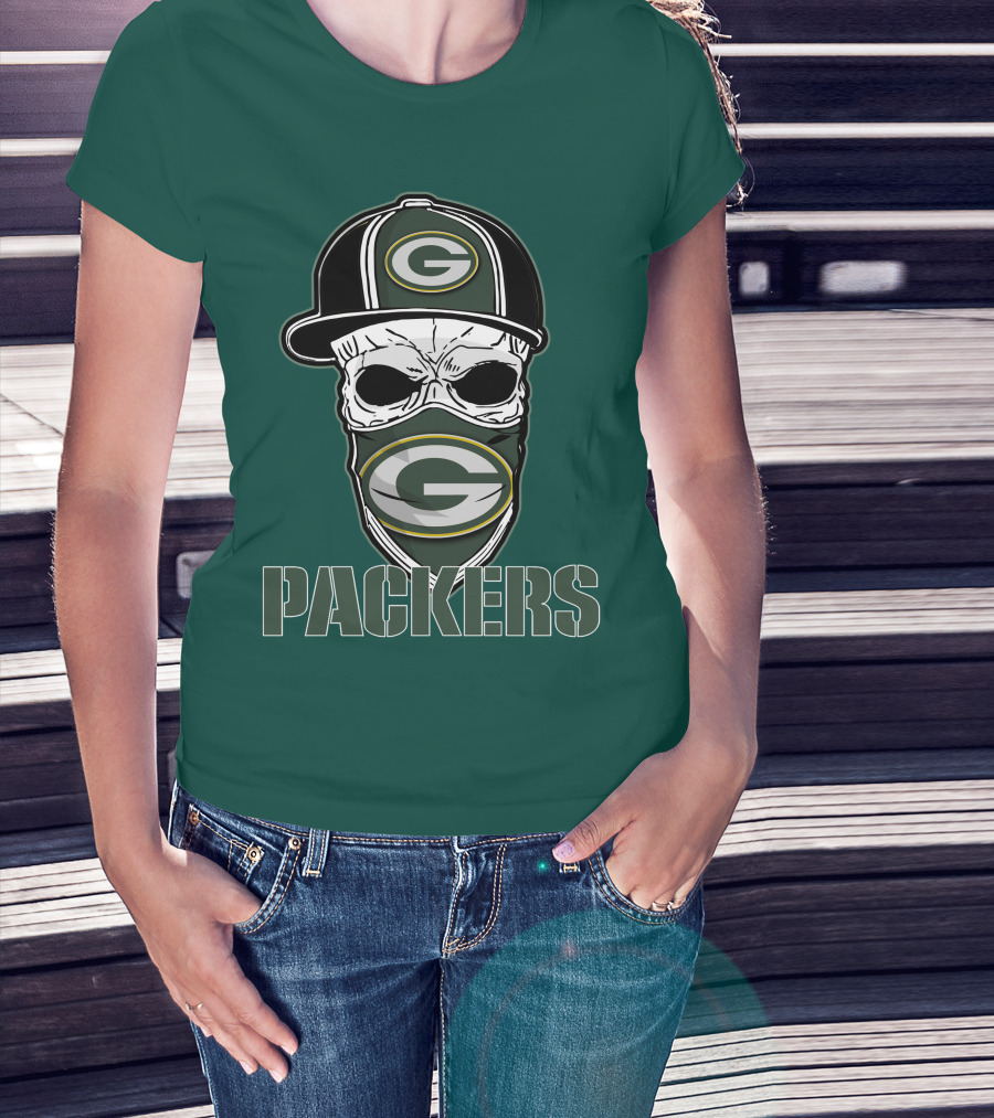 Packers Skull Hat Green Bay Packers T-Shirt
