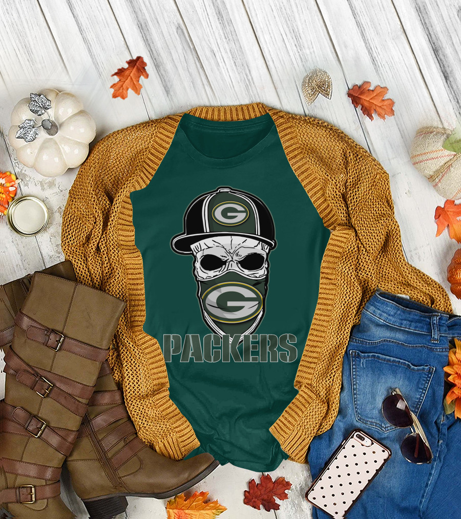 Packers Skull Hat Green Bay Packers T-Shirt
