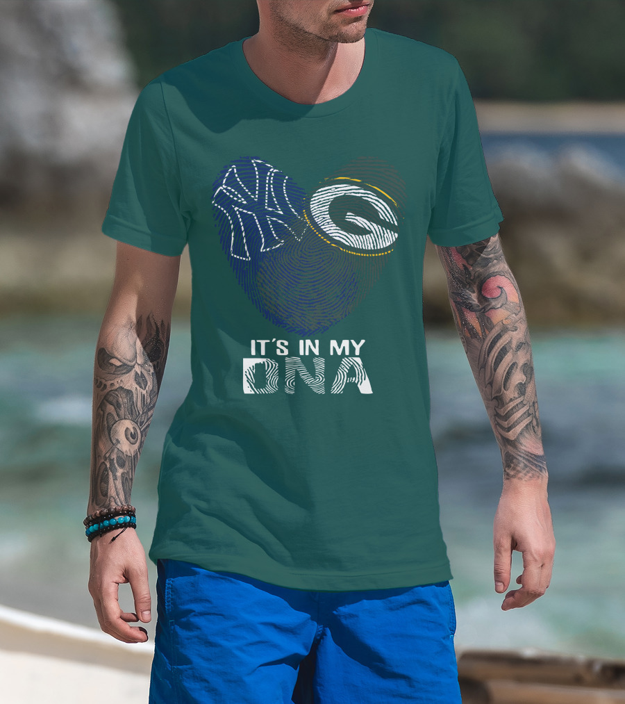 New York Yankees Green Bay Packers It's In My Dna T-Shirt