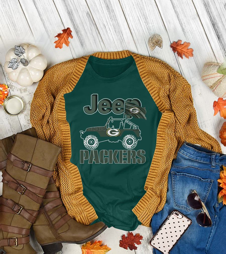 Jeep Green Bay Packers Off-Road Adventure Fans T-Shirt