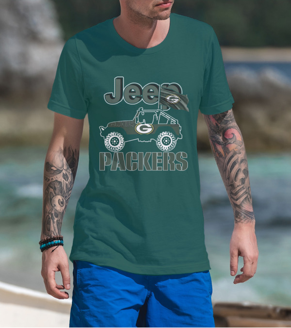 Jeep Green Bay Packers Off-Road Adventure Fans T-Shirt