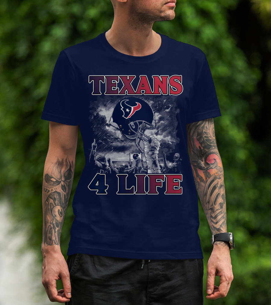 Texans 4 Life Helmet Celebration T-Shirt