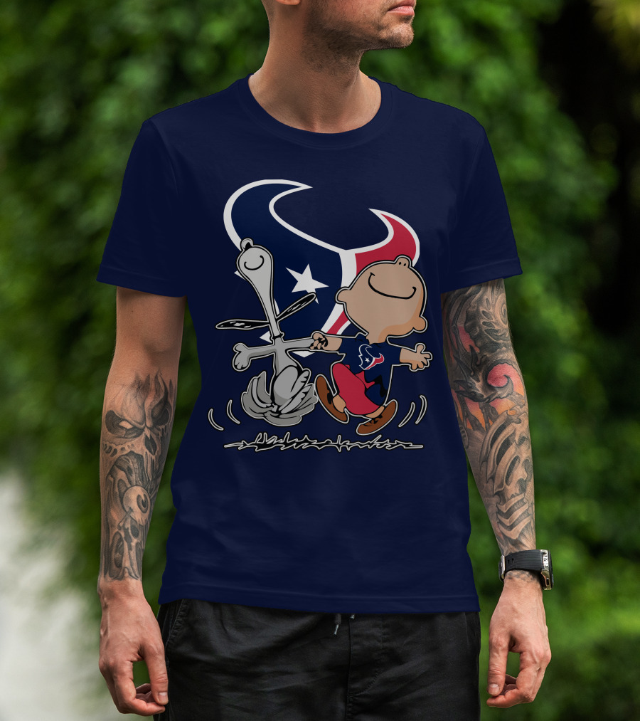 Houston Texans Snoopy And Friends Dance Vui Lòng Không Dùng Peanυts Này T-Shirt