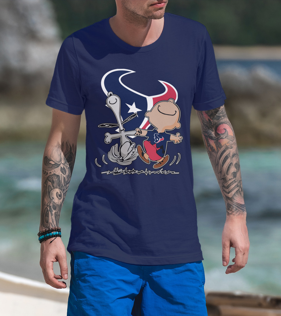 Houston Texans Snoopy And Friends Dance Vui Lòng Không Dùng Peanυts Này T-Shirt