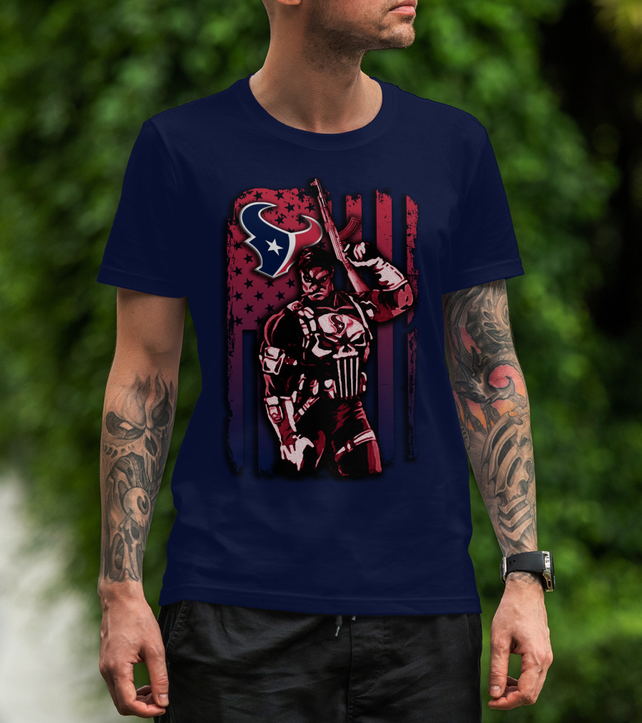 Houston Texans Marvel Punisher Star-Spangled Hero T-Shirt