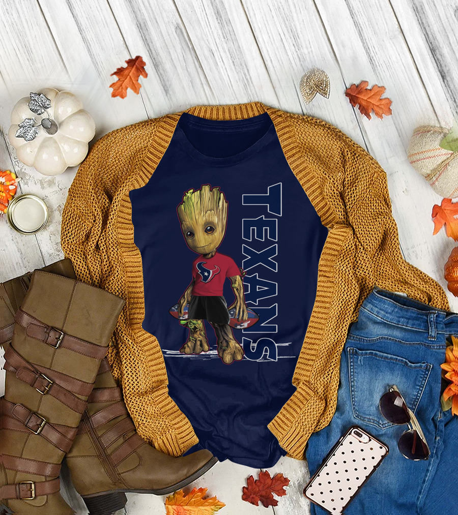 Groot Houston Texans NFL Team Fan Mascot T-Shirt