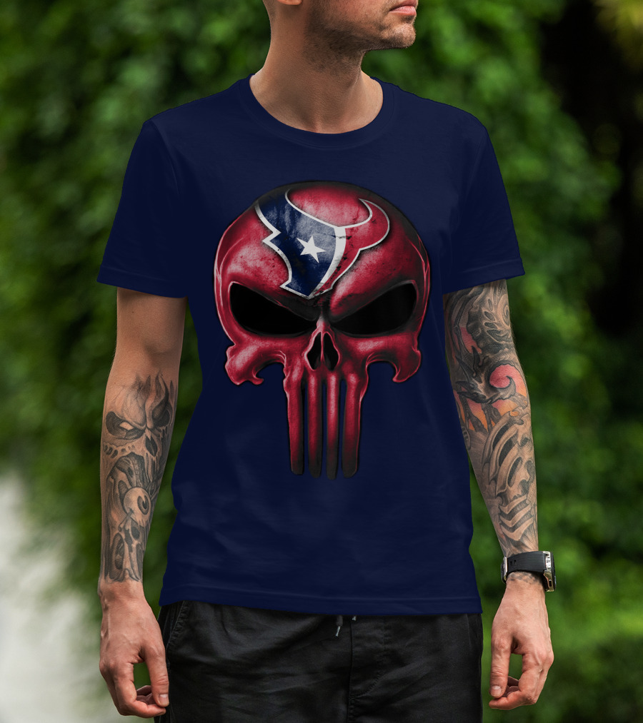 Punisher Skull Houston Texans T-Shirt