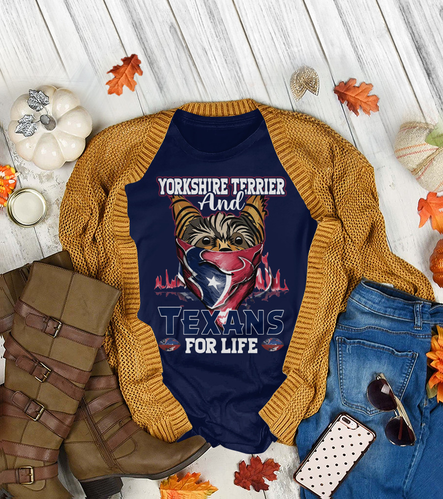 Yorkshire Terrier And Texans For Life T-Shirt