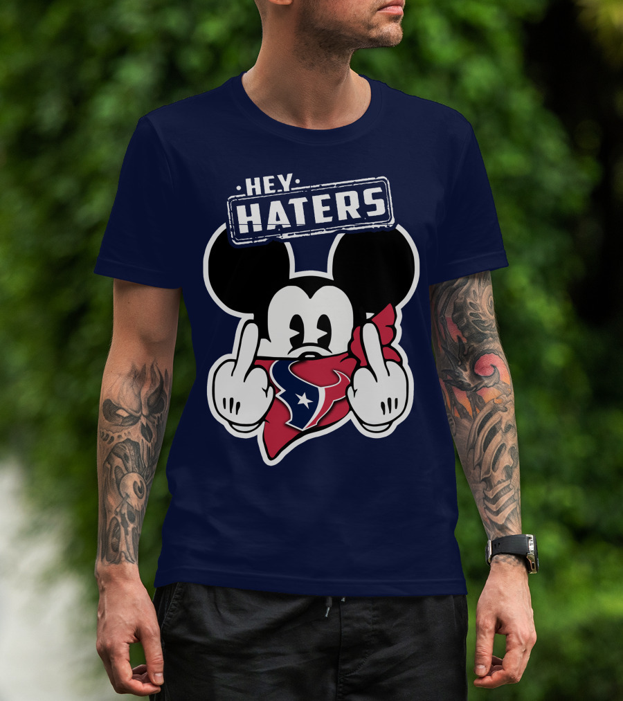 Hey Haters Mick Houston Texans Bandana Display T-Shirt