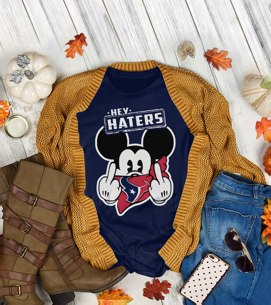 Hey Haters Mick Houston Texans Bandana Display T-Shirt