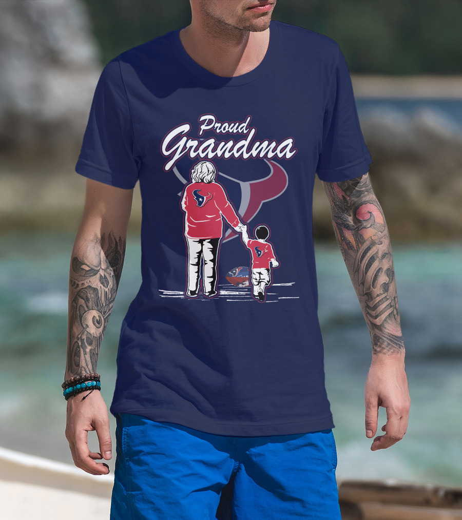 Proud Grandma Houston Texans Fan Family Football T-Shirt