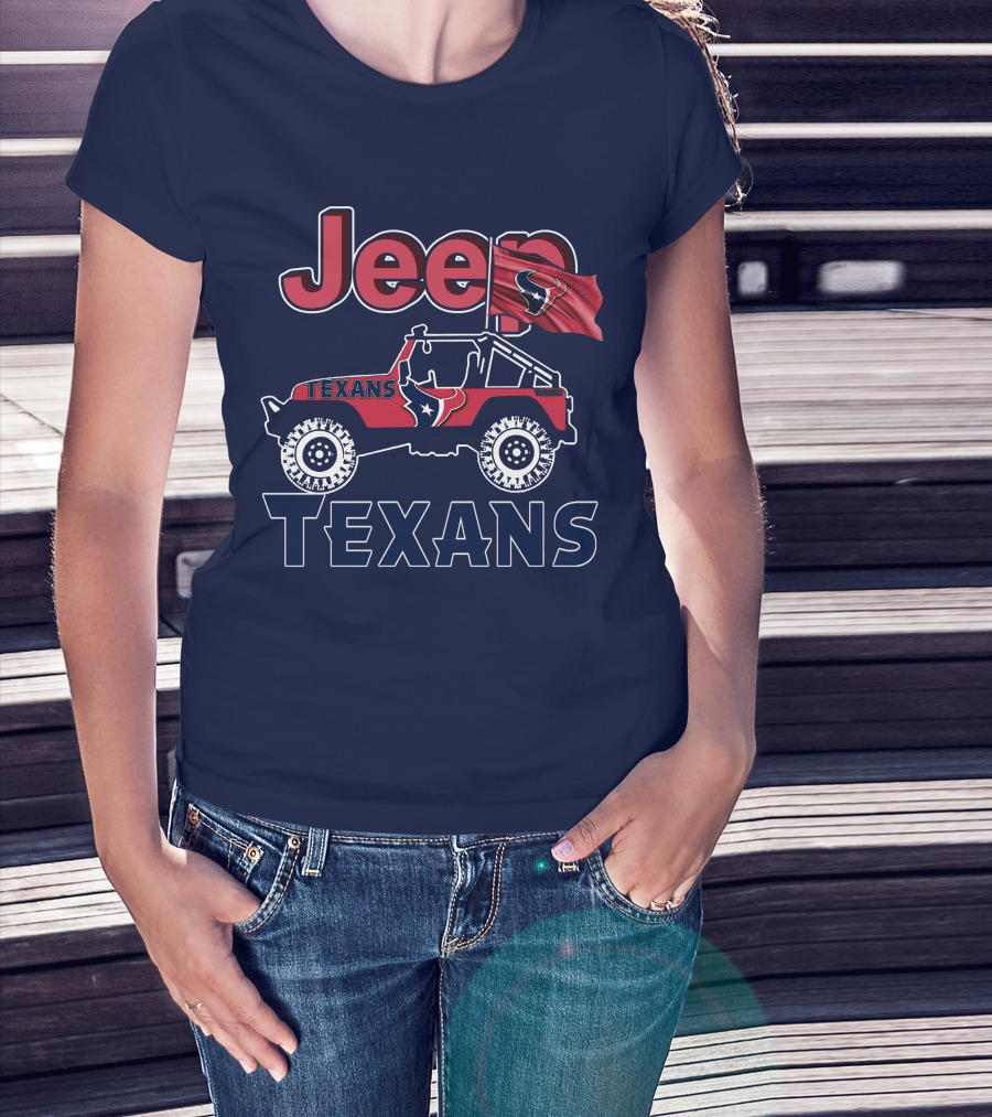 Jeep Texans Houston NFL Flag T-Shirt