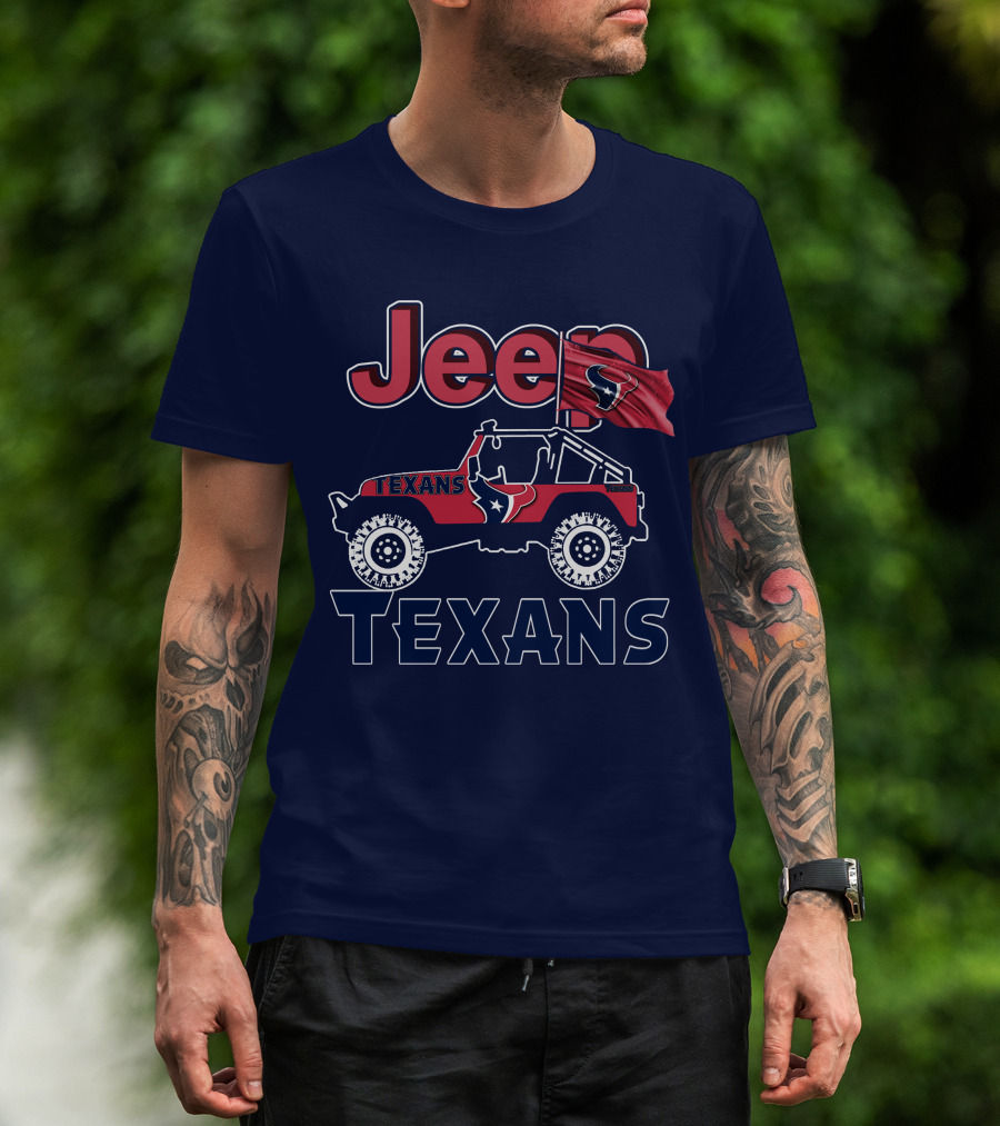 Jeep Texans Houston NFL Flag T-Shirt