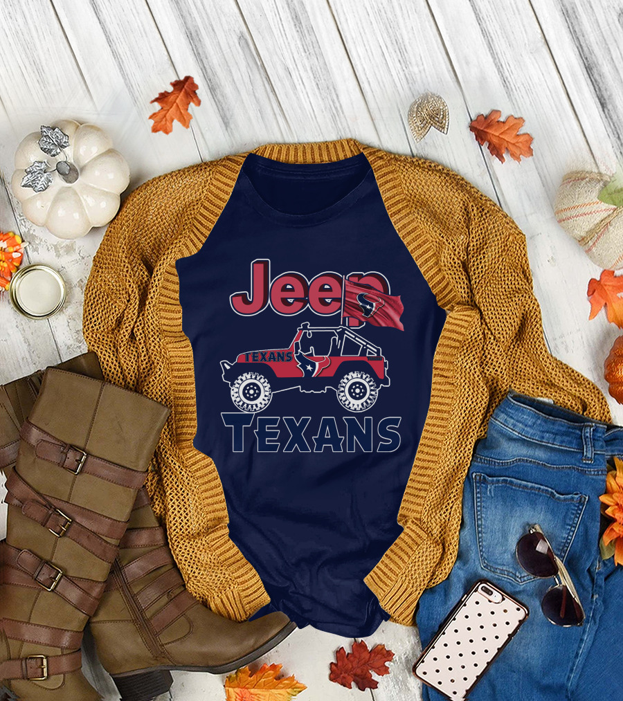 Jeep Texans Houston NFL Flag T-Shirt