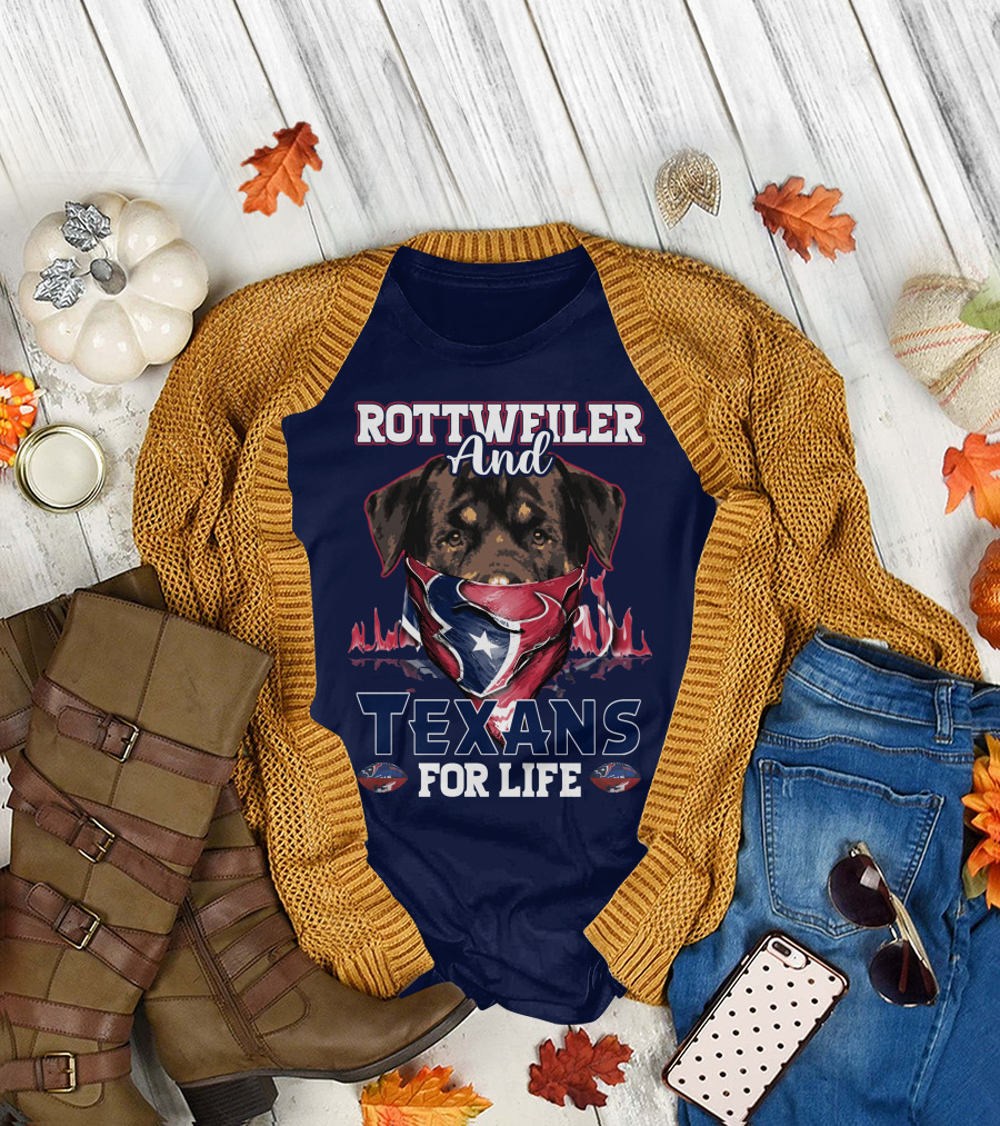 Rottweiler And Texans For Life T-Shirt