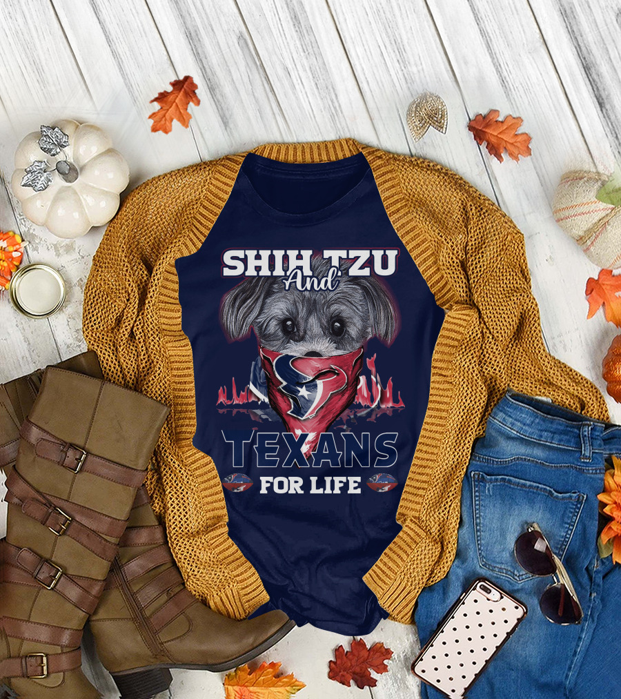 Shih Tzu And Texans For Life T-Shirt