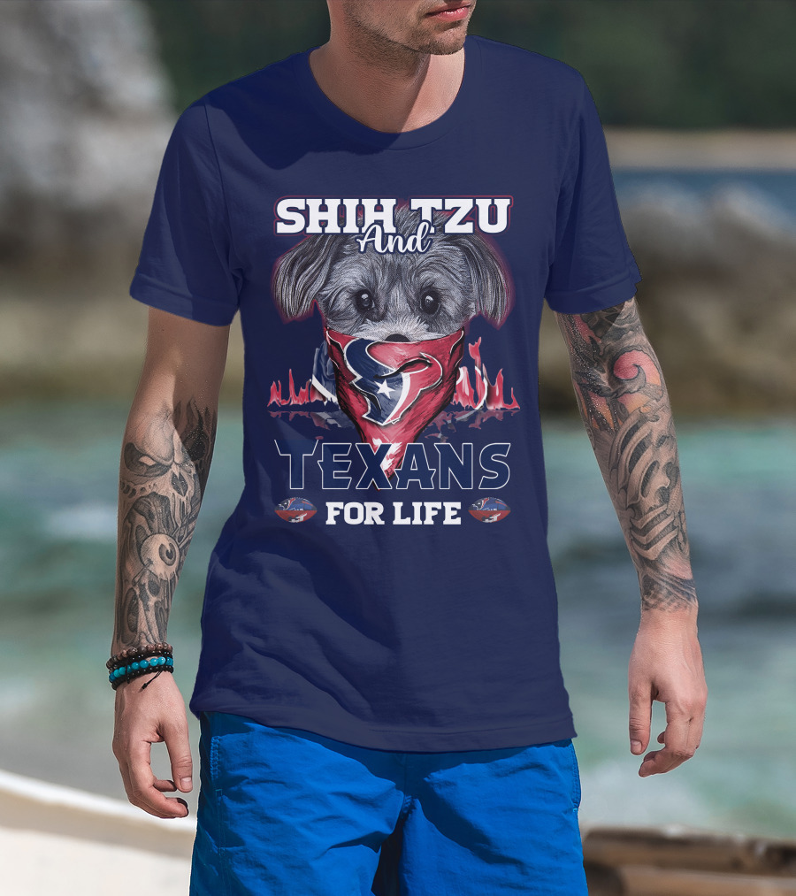 Shih Tzu And Texans For Life T-Shirt