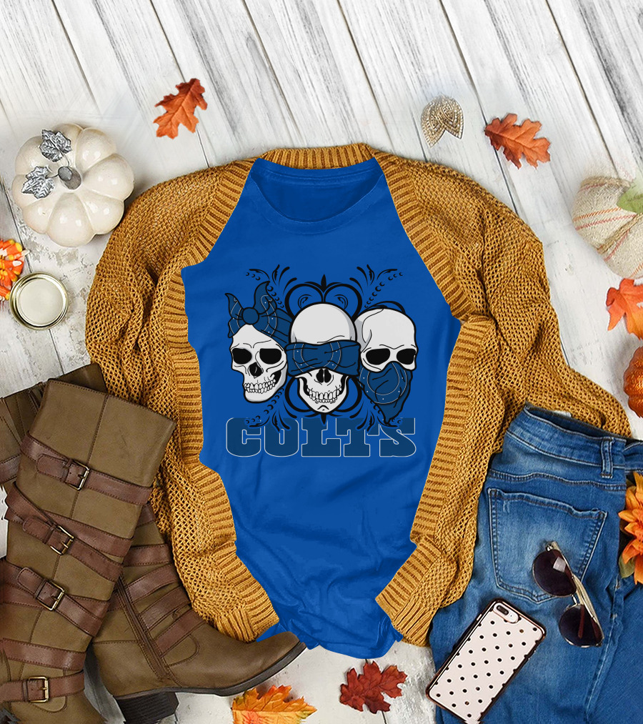 Colts 3 Skull Bandana T-Shirt