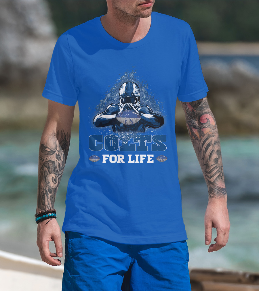 Colts For Life Indianapolis Football Fan Bold Passion T-Shirt
