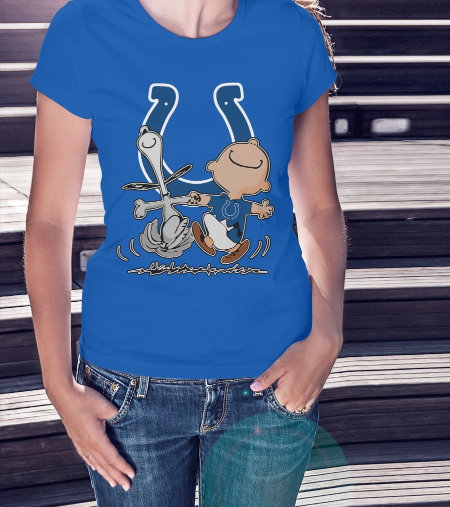 Indianapolis Colts Snoopy And Charlie Brown Dancing T-Shirt