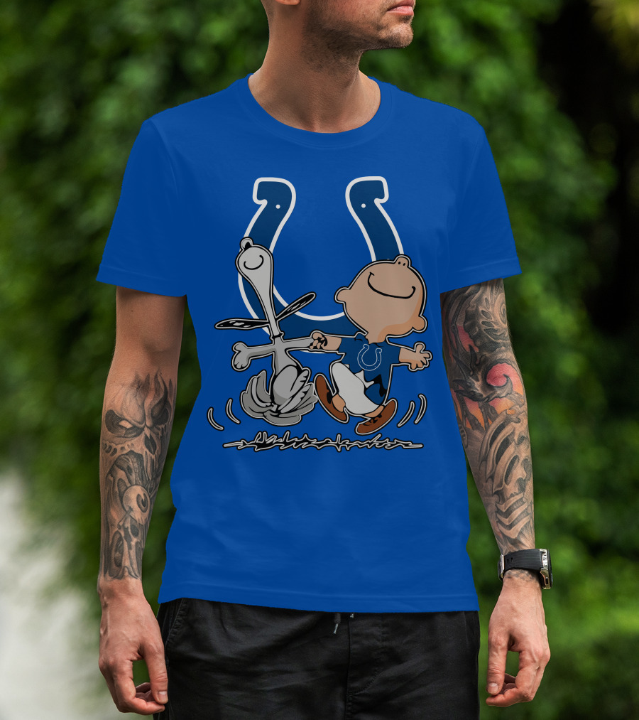 Indianapolis Colts Snoopy And Charlie Brown Dancing T-Shirt