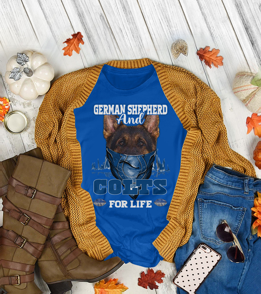 German Shepherd And Colts For Life T-Shirt